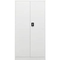 Berkfield Home Locker Cabinet White 90x40x180 cm Steel | Size: 90 x 40 x 180 cm