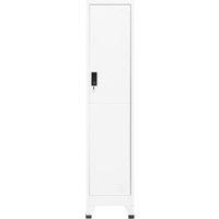 Berkfield Home Locker Cabinet White 38x45x180 cm Steel | Size: 38 x 45 x 180 cm