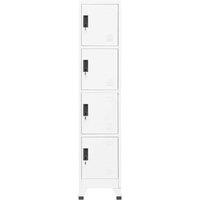Berkfield Home Locker Cabinet White 38x45x180 cm Steel | Size: 38 x 45 x 180 cm