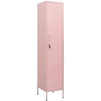 Berkfield Home Locker Cabinet Pink 35x46x180 cm Steel | Size: 35 x 46 x 180 cm