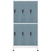Berkfield Home Locker Cabinet Light Grey & Dark Grey 90x45x180 cm Steel | Size: 90 x 45 x 180 cm