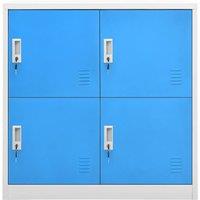 Berkfield Home Locker Cabinet Light Grey & Blue 90x45x92.5 cm Steel