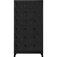 Berkfield Home Locker Cabinet Black 90x40x180 cm Steel | Size: 90 x 40 x 180 cm