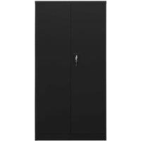Berkfield Home Locker Cabinet Black 90x40x180 cm Steel | Size: 90 x 40 x 180 cm