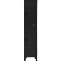 Berkfield Home Locker Cabinet Black 38x45x180 cm Steel | Size: 38 x 45 x 180 cm