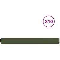 Berkfield Home Lawn Edgings 10 pcs Olive Green 10x103 cm Cold-rolled Steel
