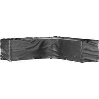 Berkfield Home L-Shaped Garden Furniture Covers 2 pcs 20 Eyelets 300x300x90 cm in Black | Size: 300 x 300 x 90 cm