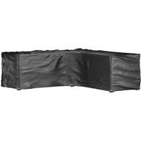 Berkfield Home L-Shaped Garden Furniture Covers 2 pcs 16 Eyelets 285x285x90 cm in Black | Size: 285 x 285 x 90 cm