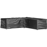 Berkfield Home L-Shaped Garden Furniture Covers 2 pcs 16 Eyelets 285x285x70 cm in Black | Size: 285 x 285 x 70 cm