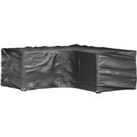 Berkfield Home L-Shaped Garden Furniture Covers 2 pcs 12 Eyelets 185x185x70 cm in Black | Size: 185 x 185 x 70 cm
