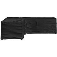 Berkfield Home L-Shaped Garden Furniture Cover 16 Eyelets 285x285x70 cm in Black | Size: 285 x 285 x 70 cm