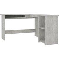 Berkfield Home L-Shaped Corner Desk Concrete Grey 120x140x75 cm Engineered Wood | Size: 120 x 140 x 75 cm
