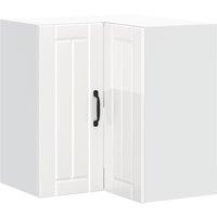 Berkfield Home Kitchen Wall Corner Cabinet Lucca High Gloss White Engineered Wood