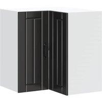 Berkfield Home Kitchen Wall Corner Cabinet Lucca Black Engineered Wood
