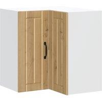 Berkfield Home Kitchen Wall Corner Cabinet Lucca Artisan Oak Engineered Wood in Brown