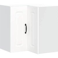 Berkfield Home Kitchen Wall Corner Cabinet Kalmar White Engineered Wood