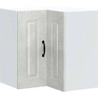 Berkfield Home Kitchen Wall Corner Cabinet Kalmar Concrete Grey Engineered Wood