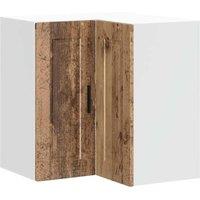 Berkfield Home Kitchen Wall Corner Cabinet "Porto" Old Wood Engineered Wood in Brown