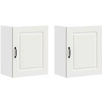 Berkfield Home Kitchen Wall Cabinets 2 pcs Kalmar White Engineered Wood