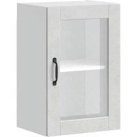 Berkfield Home Kitchen Wall Cabinet with Glass Door Porto Concrete Grey