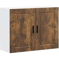 Berkfield Home Kitchen Wall Cabinet Porto Smoked Oak Engineered Wood in Brown