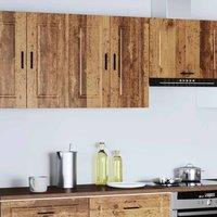 Berkfield Home Kitchen Wall Cabinet Porto Old Wood Engineered Wood in Brown