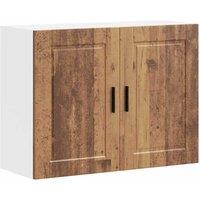 Berkfield Home Kitchen Wall Cabinet Porto Old Wood Engineered Wood in Brown