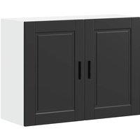 Berkfield Home Kitchen Wall Cabinet Porto Black Engineered Wood