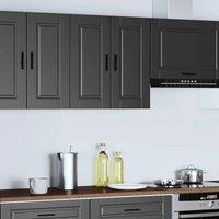 Berkfield Home Kitchen Wall Cabinet Porto Black Engineered Wood