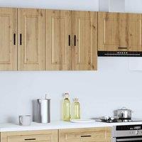 Berkfield Home Kitchen Wall Cabinet Porto Artisan Oak Engineered Wood in Brown