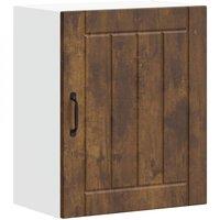 Berkfield Home Kitchen Wall Cabinet Lucca Smoked Oak Engineered Wood in Brown