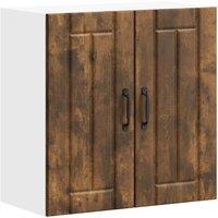 Berkfield Home Kitchen Wall Cabinet Lucca Smoked Oak Engineered Wood in Brown