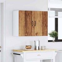 Berkfield Home Kitchen Wall Cabinet Lucca Old Wood Engineered Wood in Brown