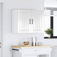 Berkfield Home Kitchen Wall Cabinet Lucca High Gloss White Engineered Wood