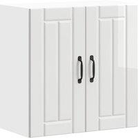 Berkfield Home Kitchen Wall Cabinet Lucca High Gloss White Engineered Wood