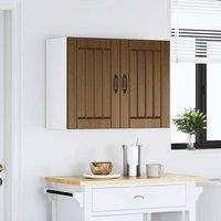 Berkfield Home Kitchen Wall Cabinet Lucca Brown Oak Engineered Wood