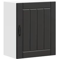 Berkfield Home Kitchen Wall Cabinet Lucca Black Engineered Wood