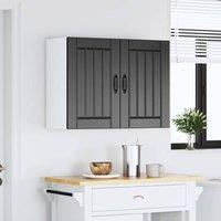 Berkfield Home Kitchen Wall Cabinet Lucca Black Engineered Wood