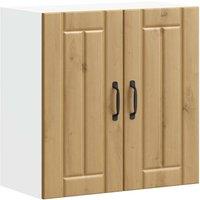 Berkfield Home Kitchen Wall Cabinet Lucca Artisan Oak Engineered Wood in Brown