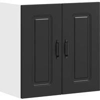 Berkfield Home Kitchen Wall Cabinet Kalmar Black Engineered Wood
