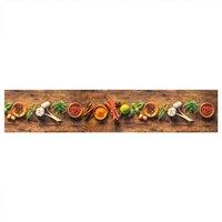 Berkfield Home Kitchen Rug Washable Spices 60x300 cm Velvet in Brown