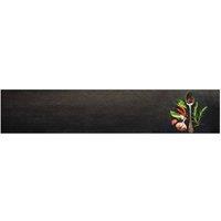 Berkfield Home Kitchen Rug Washable Spices 60x300 cm Velvet in Black
