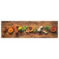 Berkfield Home Kitchen Rug Washable Spices 45x150 cm Velvet in Brown