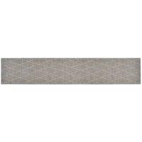 Berkfield Home Kitchen Rug Washable Rhombus 60x300 cm Velvet in Grey
