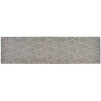 Berkfield Home Kitchen Rug Washable Rhombus 45x150 cm Velvet in Grey
