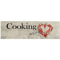 Berkfield Home Kitchen Rug Washable Peper Cooking 60x180 cm Velvet in Grey