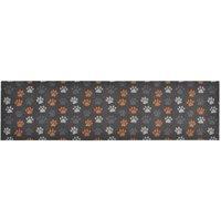 Berkfield Home Kitchen Rug Washable Paws 45x150 cm Velvet