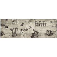 Berkfield Home Kitchen Rug Washable Coffee Grey 60x180 cm Velvet