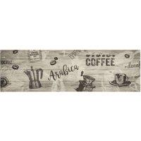 Berkfield Home Kitchen Rug Washable Coffee Grey 45x150 cm Velvet