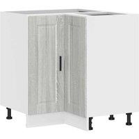 Berkfield Home Kitchen Corner Base Cabinet Porto Grey Sonoma Engineered Wood